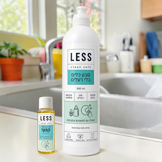 היכרות | סבון כלים עדין - מיוחד למוצצים, בקבוקים ועור רגיש